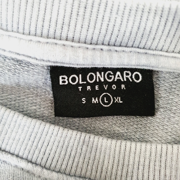 Bolongaro Trevor Sweatshirt Grey Acid Washed Size Large - Picture 9 of 11